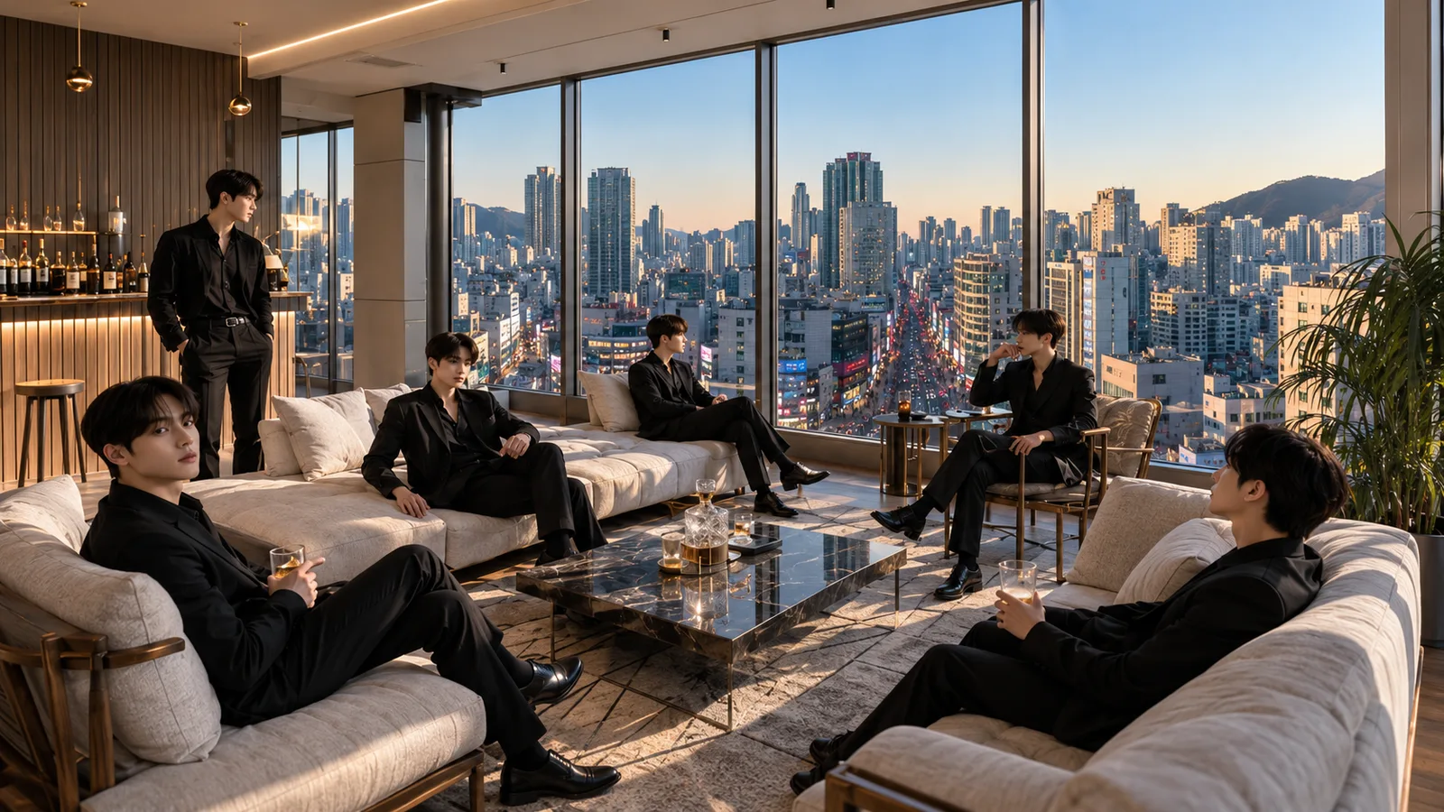 서면 밤 풍경 — 서면 젊음의거리 교차로와 전포 카페거리